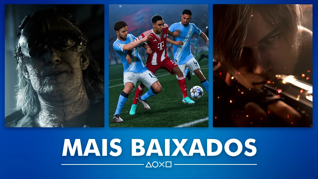 Os mais baixados da PlayStation Store em junho de 2026: Futebol, zumbis e velocidade dominam as paradas
